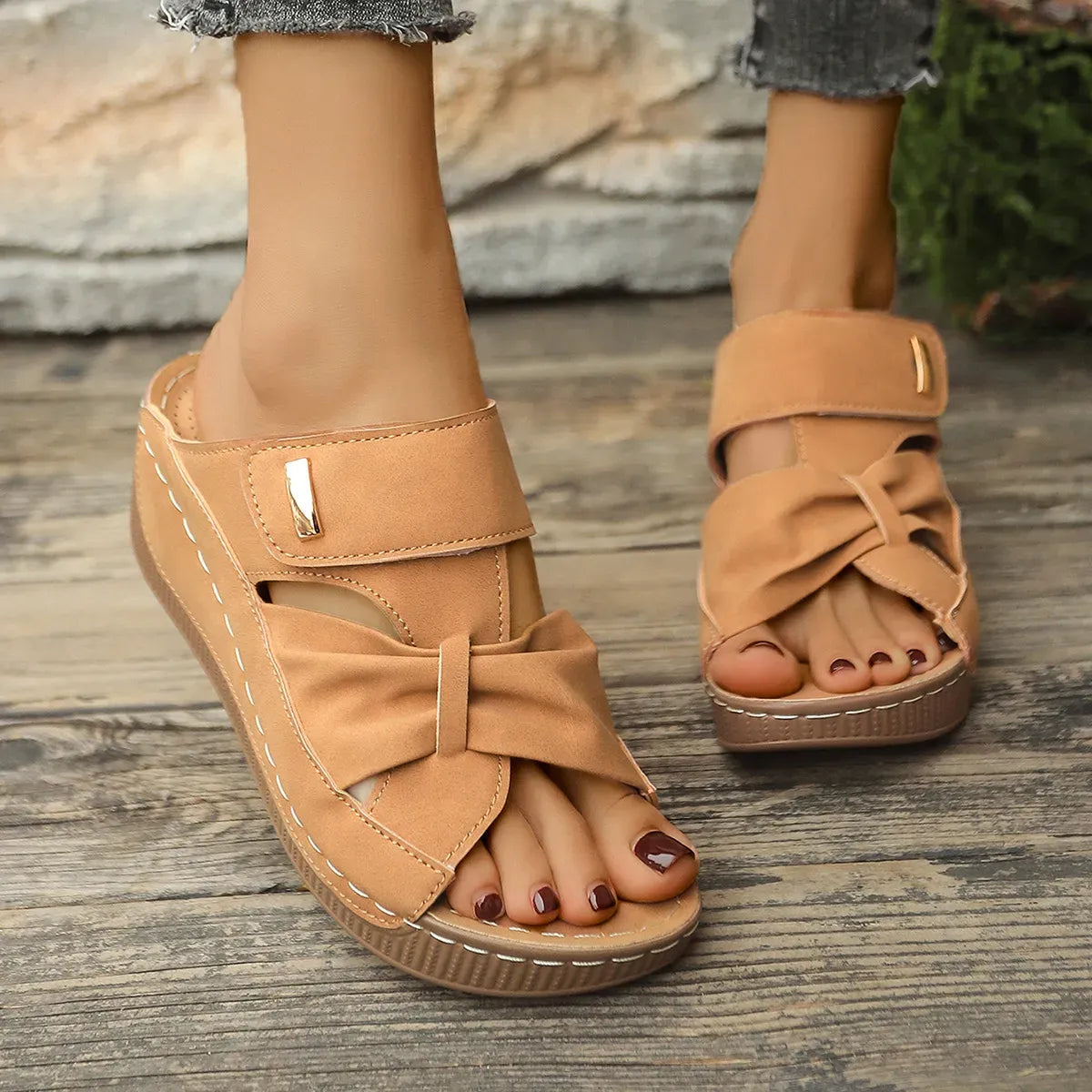 Women’s Comfort Wedge Slide Sandals