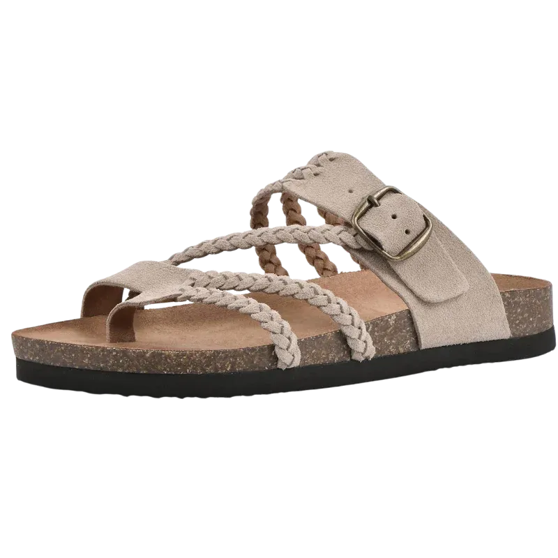 Women's Braided Buckle Slide Sandals