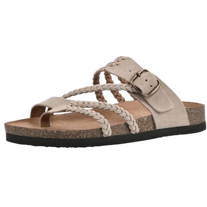 Women's Braided Buckle Slide Sandals