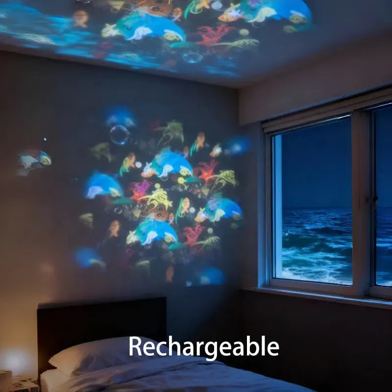 Dynamic Rotating Projection Night Light