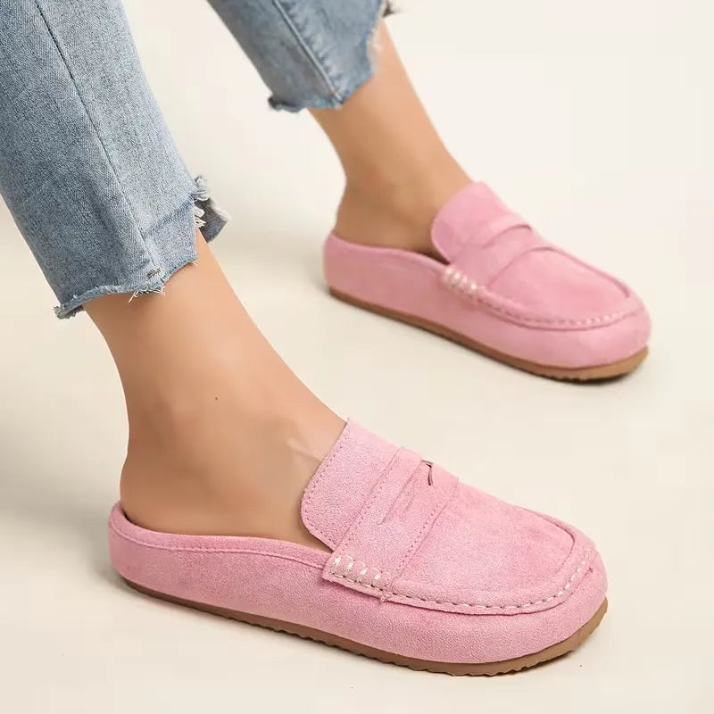 Women’s Suede-Look Slip-On Loafer Mules