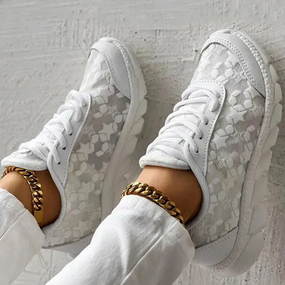 Women’s Floral Lace-Up Sneakers