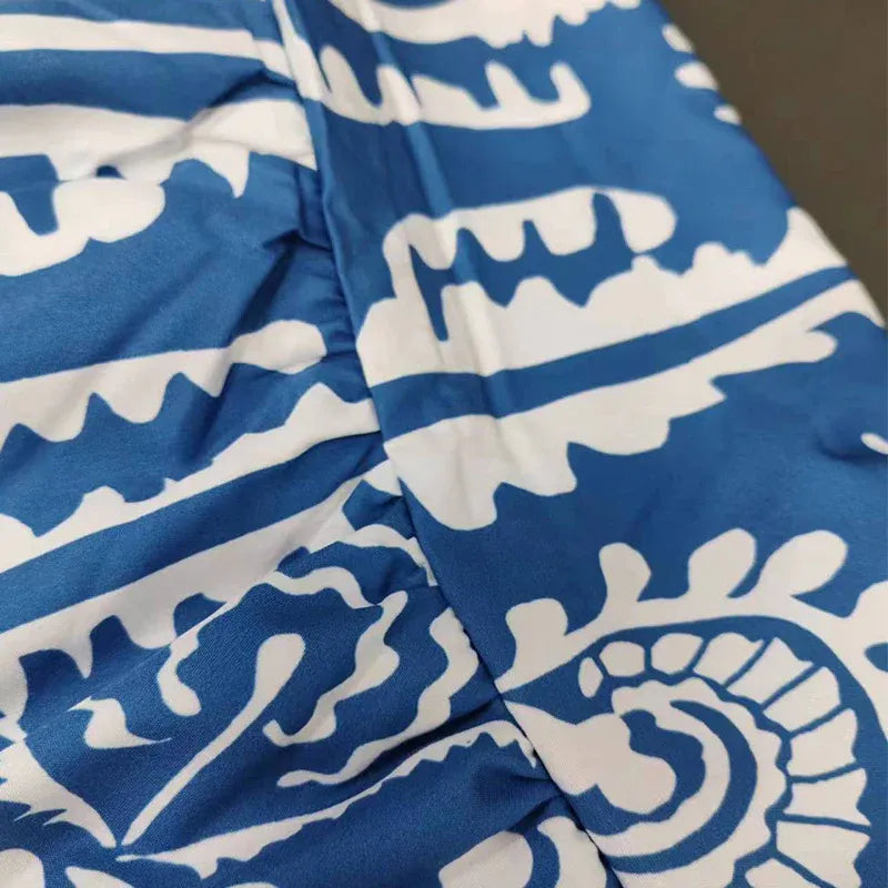 Women’s Boho Print V-Neck Loose Fit Maxi Dress