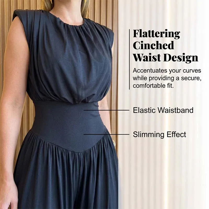 High Waist Sleeveless Harem Jumpsuit