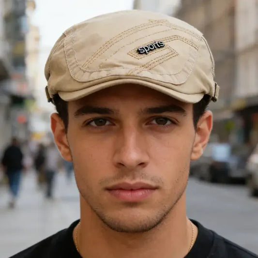 Men’s Classic Flat Cap Breathable Adjustable Hat