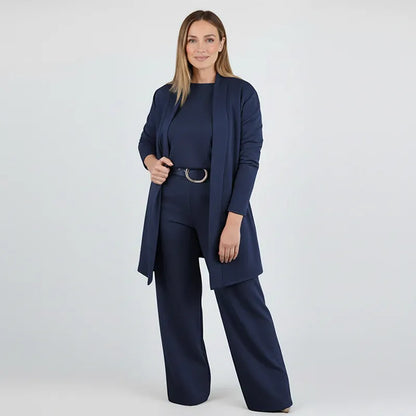 Women’s Three-Piece Cardigan Pants Set