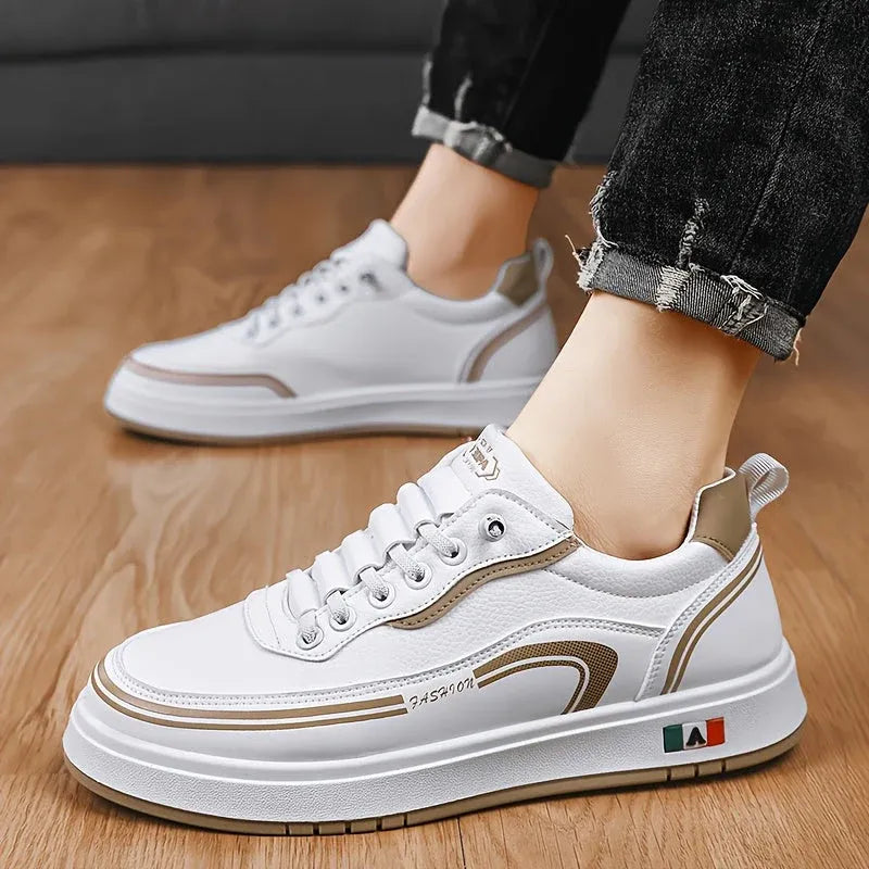 Men’s Leather-Look Casual Sneakers