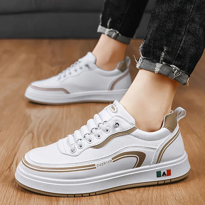 Men’s Leather-Look Casual Sneakers
