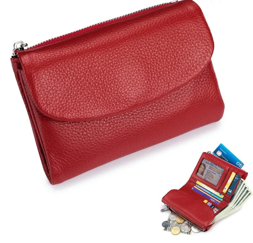 Unisex Pebble Leather-Look RFID Wallet