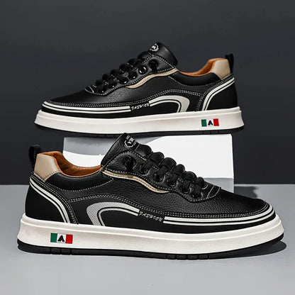 Men’s Leather-Look Casual Sneakers