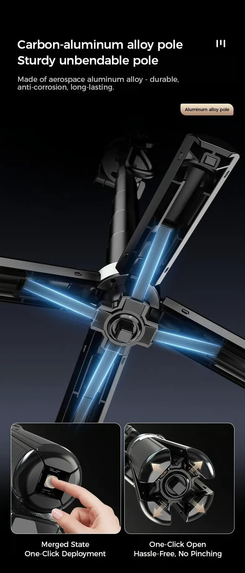Magnetic 360° Selfie Stick Tripod with Remote