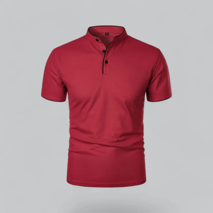 Men’s Short Sleeve Stand Collar Polo Shirt