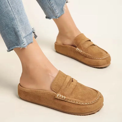 Women’s Suede-Look Slip-On Loafer Mules