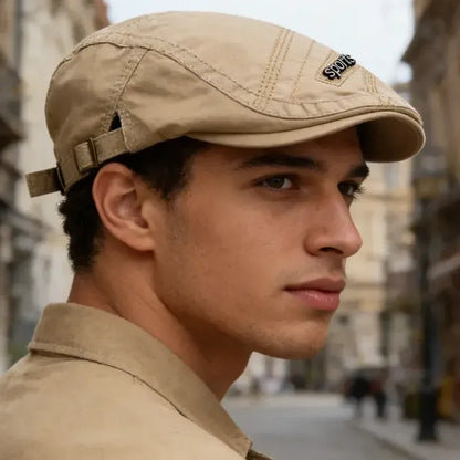 Men’s Classic Flat Cap Breathable Adjustable Hat