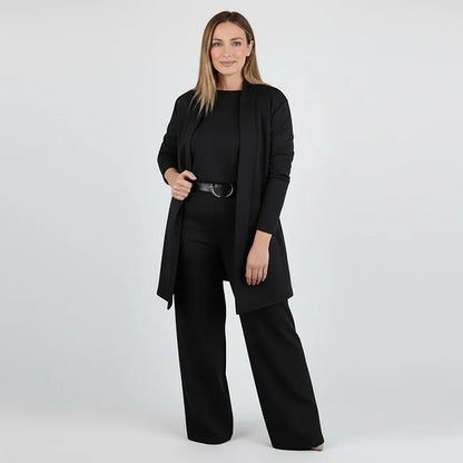 Women’s Three-Piece Cardigan Pants Set
