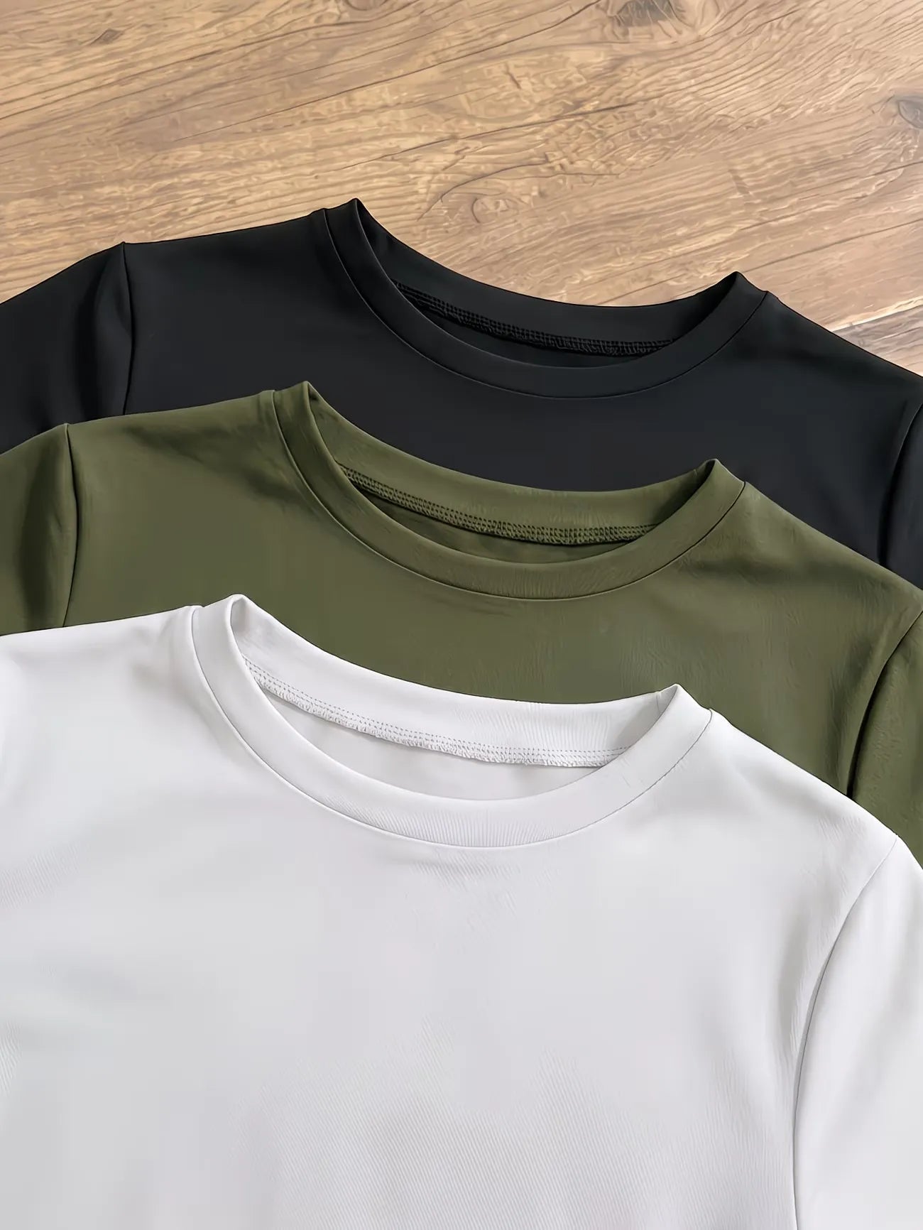 Women’s Short Sleeve Crew Neck Slim Fit Bodysuit 3-Pack Set