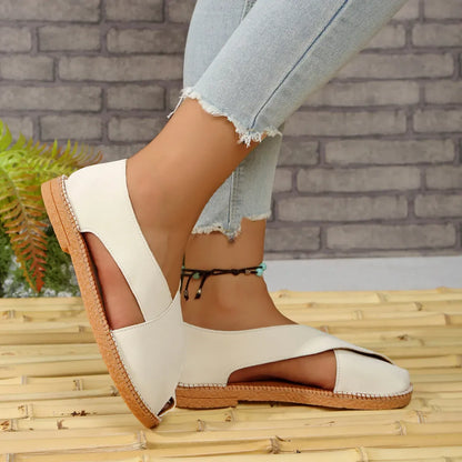 Women’s Crisscross Closed-Toe Flat Sandals