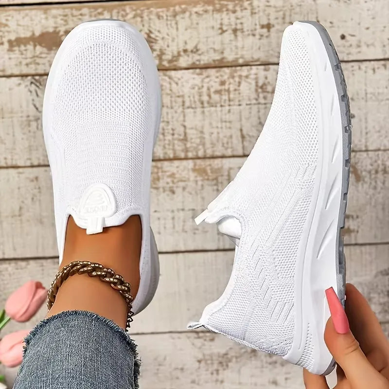 Women’s Breathable Knit Slip-On Sneakers