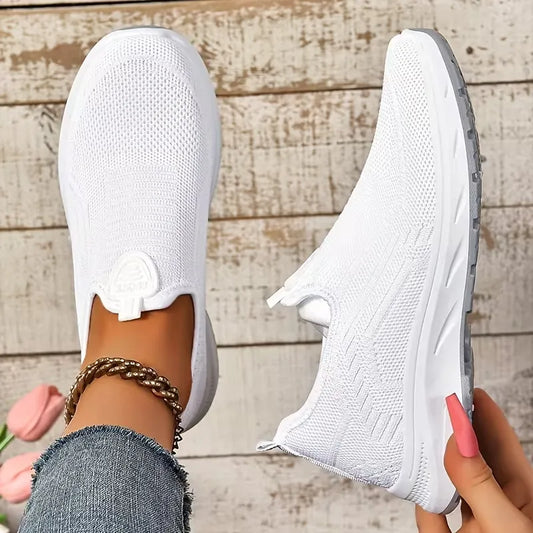 Women’s Breathable Knit Slip-On Sneakers