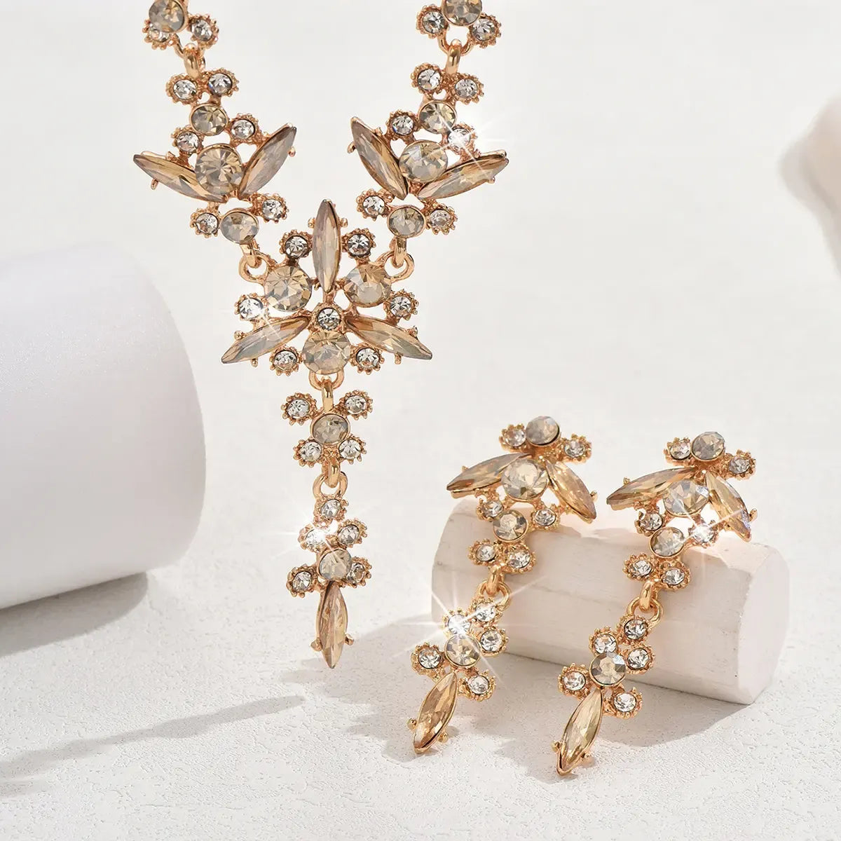 Crystal Statement Necklace and Earrings Set