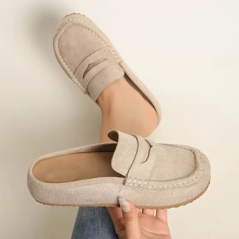 Women’s Suede-Look Slip-On Loafer Mules