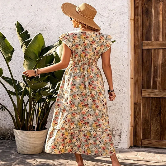 Women’s Meadow Bloom Smocked Maxi Dress
