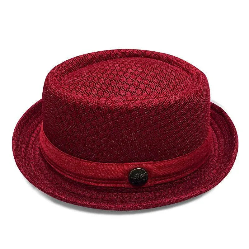 Unisex Mesh Pork Pie Hat