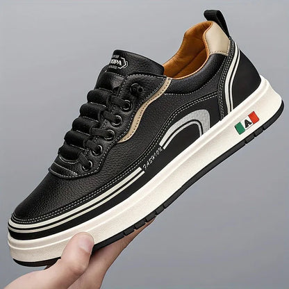 Men’s Leather-Look Casual Sneakers