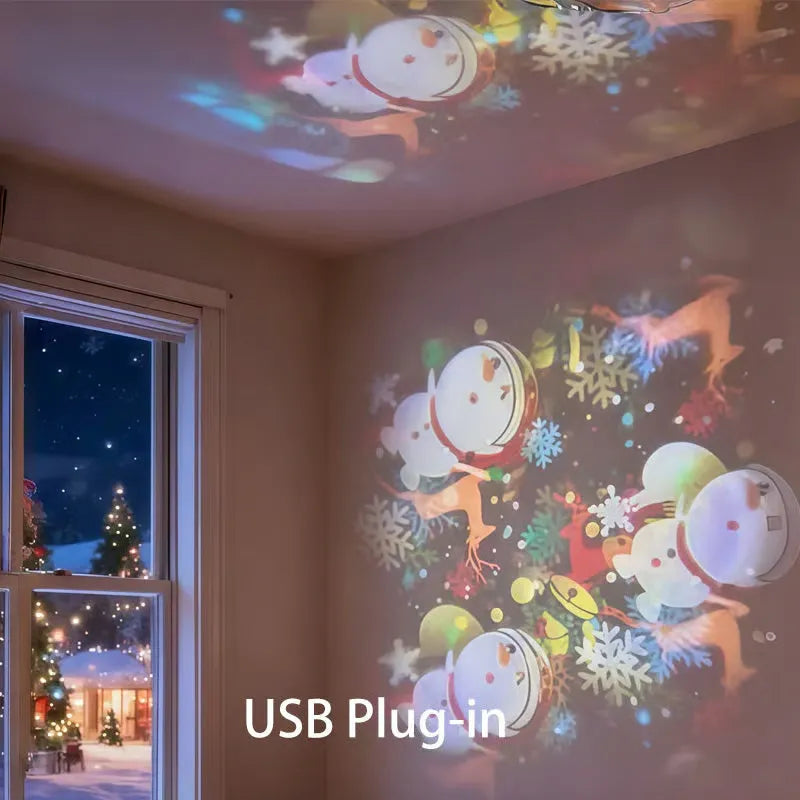 Dynamic Rotating Projection Night Light