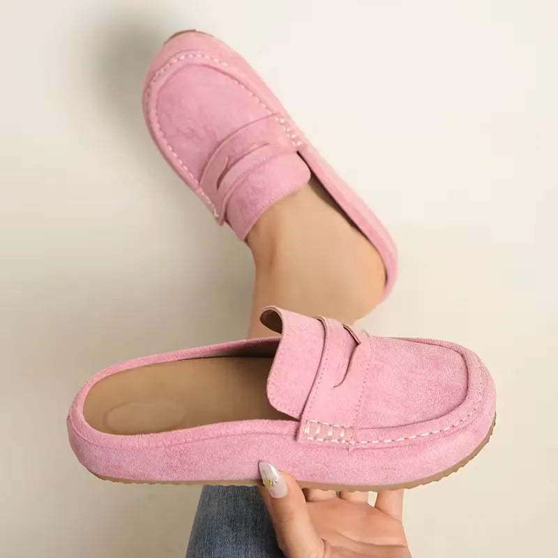 Women’s Suede-Look Slip-On Loafer Mules
