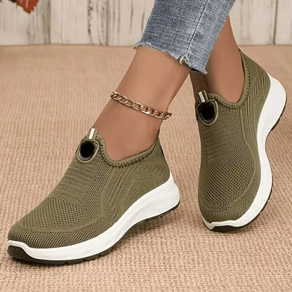 Women’s Breathable Knit Slip-On Sneakers