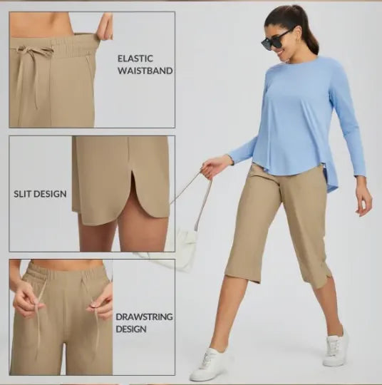 Women’s Wide Leg Active Capri Pants