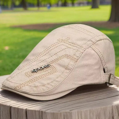 Men’s Classic Flat Cap Breathable Adjustable Hat
