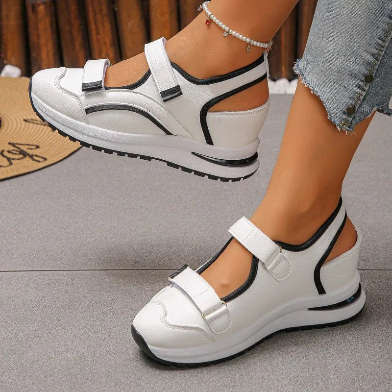 Women’s Cutout Hook-and-Loop Walking Shoes