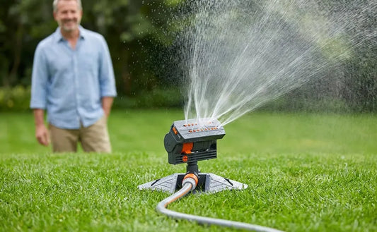 Adjustable Lawn Sprinkler with Wide Base