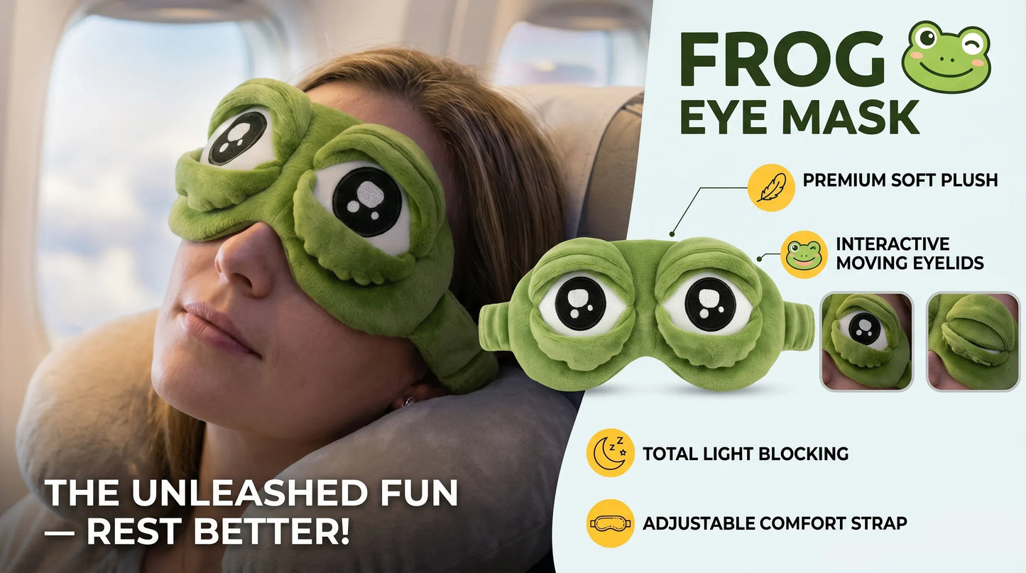 3D Frog Blackout Sleep Mask