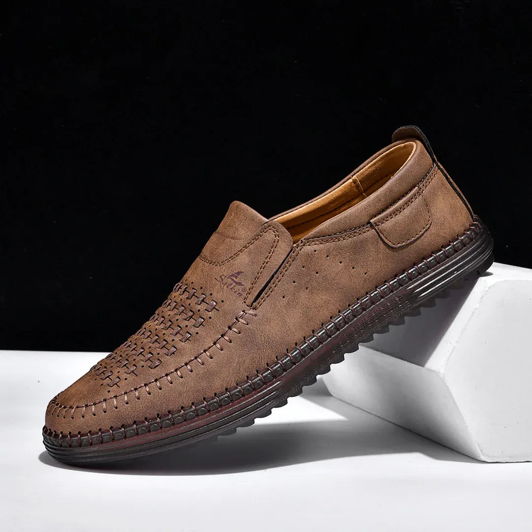 Men’s Leather-Look Slip-On Loafers