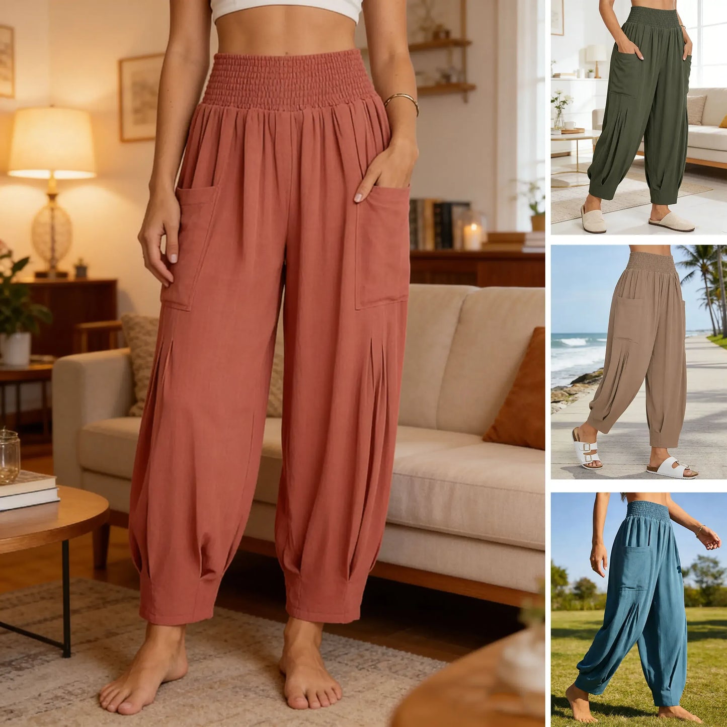 Women’s High-Waisted Relaxed Fit Lounge Pants