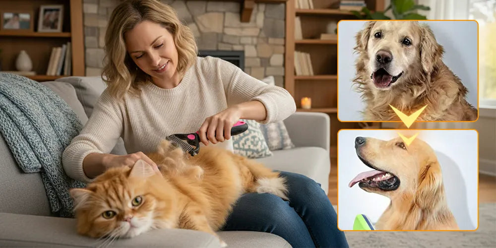 Pet Grooming Deshedding Brush