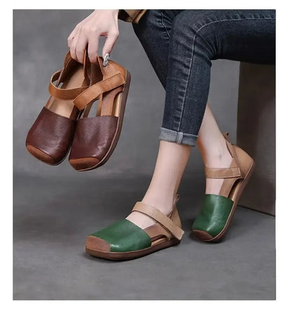 Women’s Colorblock Hook-and-Loop Closed-Toe Sandals