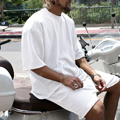 Men’s Oversized Short-Sleeve T-Shirt and Shorts Set