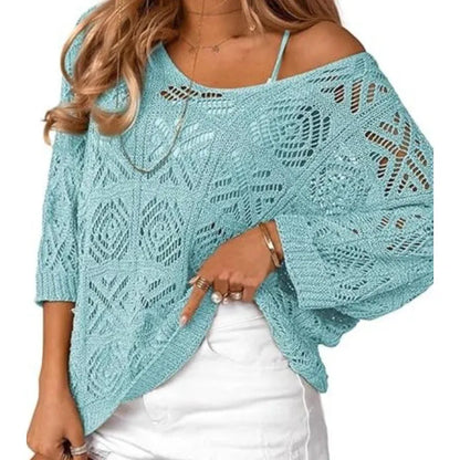 Women’s Openwork Crochet Knit Top