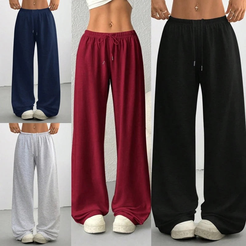 Women's Drawstring Wide-Leg Pants