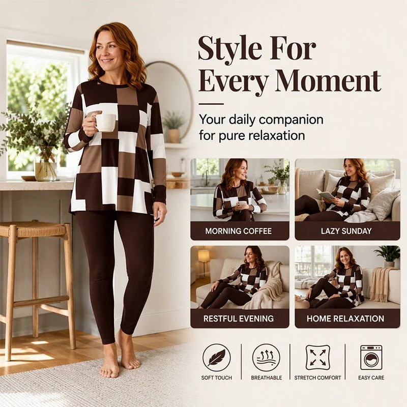 Women's Printed Tunic and Leggings Set