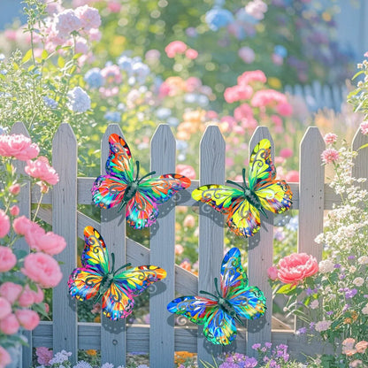 Colorful Butterfly Metal Wall Decor Set