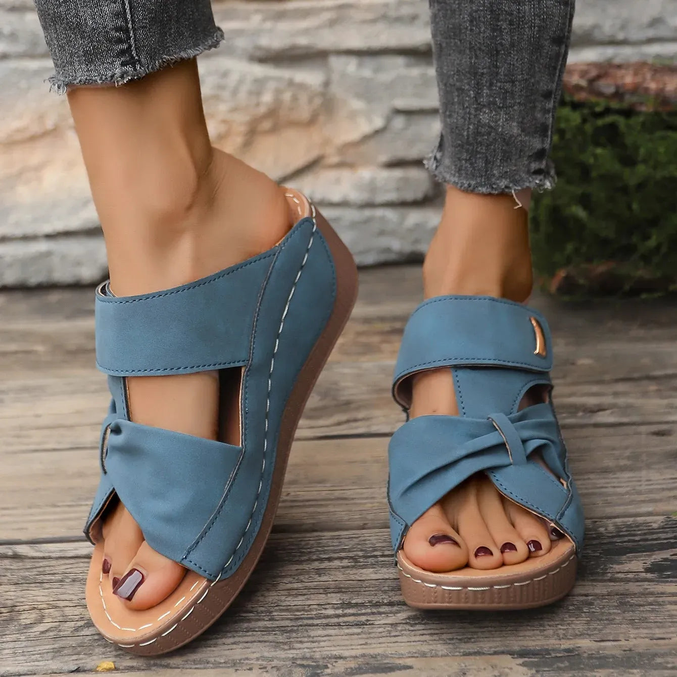 Women’s Comfort Wedge Slide Sandals