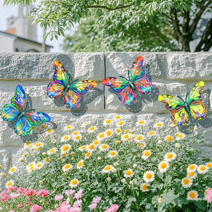 Colorful Butterfly Metal Wall Decor Set