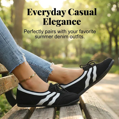 Retro Wave Stripe Lace-Up Sneakers