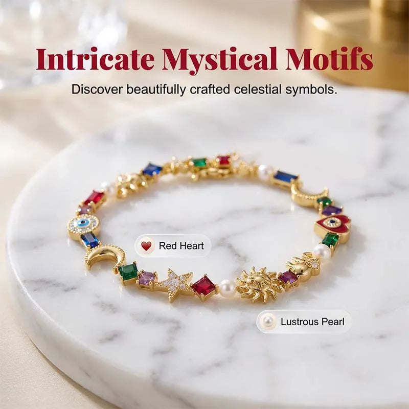 Celestial Multi-Charm Crystal Bracelet