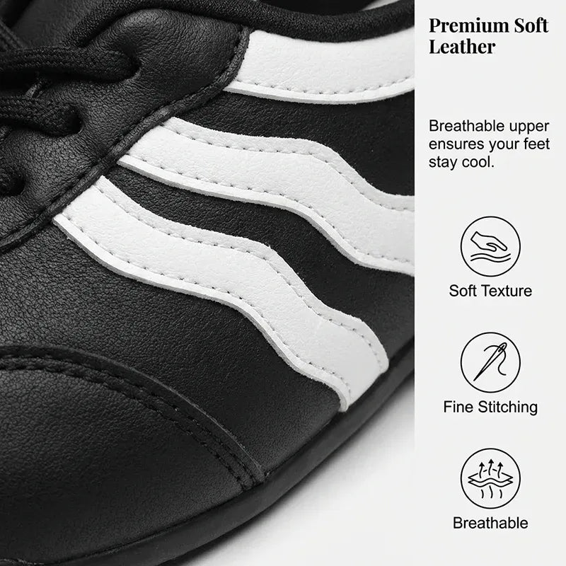 Retro Wave Stripe Lace-Up Sneakers